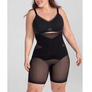 Honeylove SuperPower Shapewear Short Runway Black Tan 2X